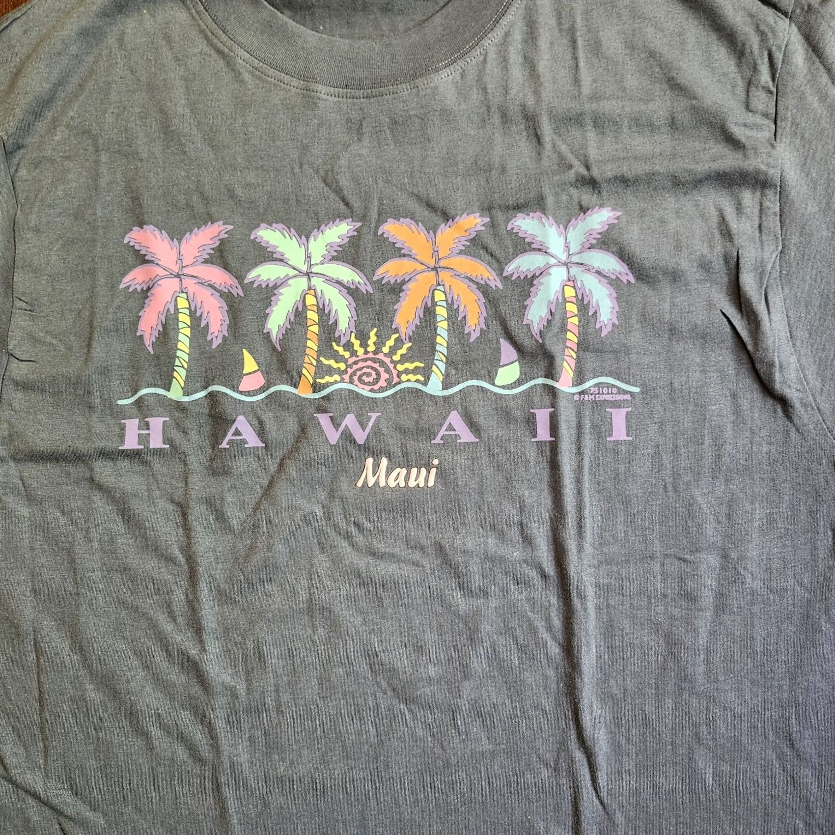 Basic Editions Hawaii Maui Palm Tree Blue Men's Shirt - Size M Size US M / EU 48-50 / 2 - 3 Thumbnail