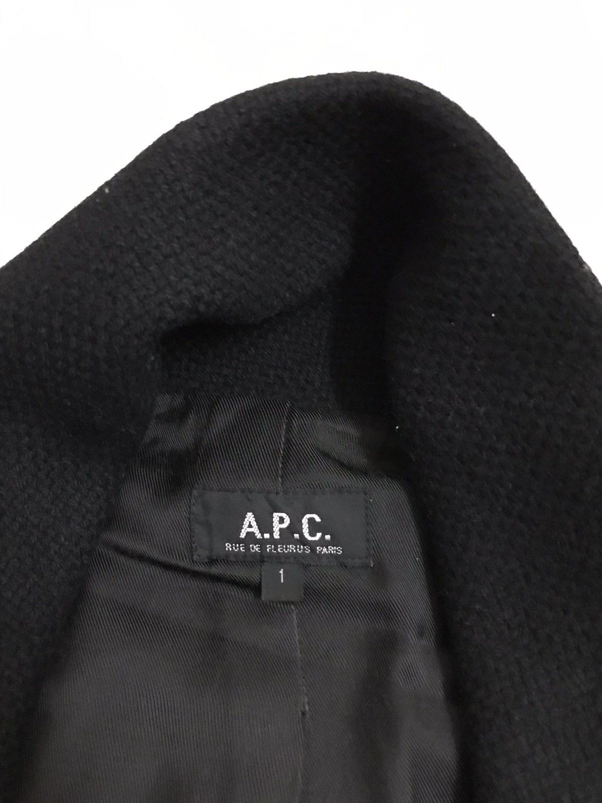 A.P.C. A.P.C. Paris Black Wool Long Single Breasted Coat Size US M / EU 48-50 / 2 - 10 Thumbnail