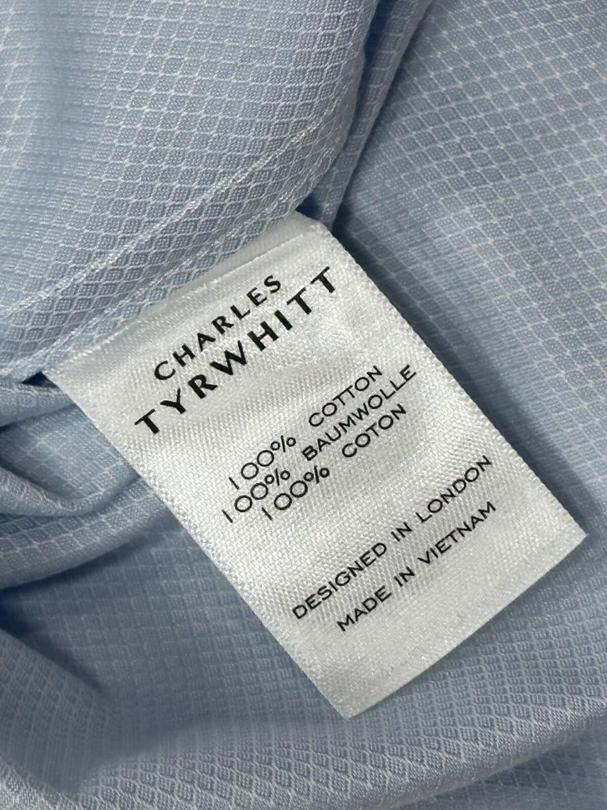 Charles Tyrwhitt Charles Tyrwhitt Classic Fit Cotton Button Up Blue Mens XL Size US XL / EU 56 / 4 - 8 Thumbnail