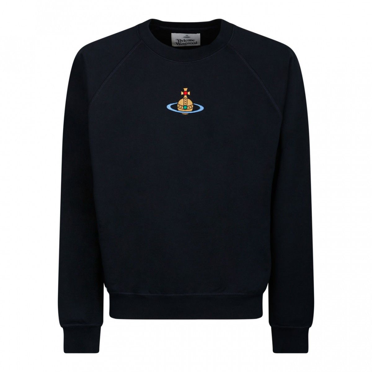 Vivienne Westwood o1s22i1n0924 Organic Cotton Sweatshirt in Navy Blue Size L / US 10 / IT 46 - 1 Thumbnail