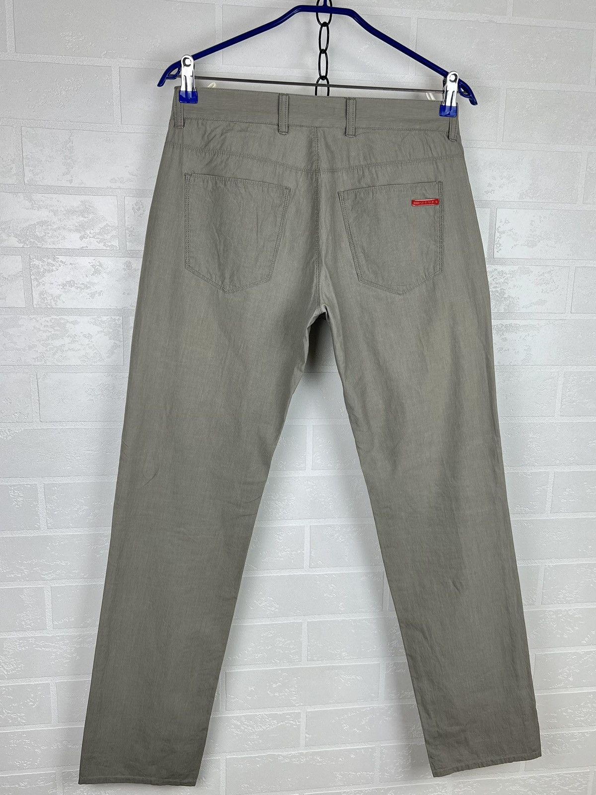 Prada PRADA MILANO Pants Red Tab Beige Classic Cotton Lightweight Size US 32 / EU 48 - 2 Thumbnail