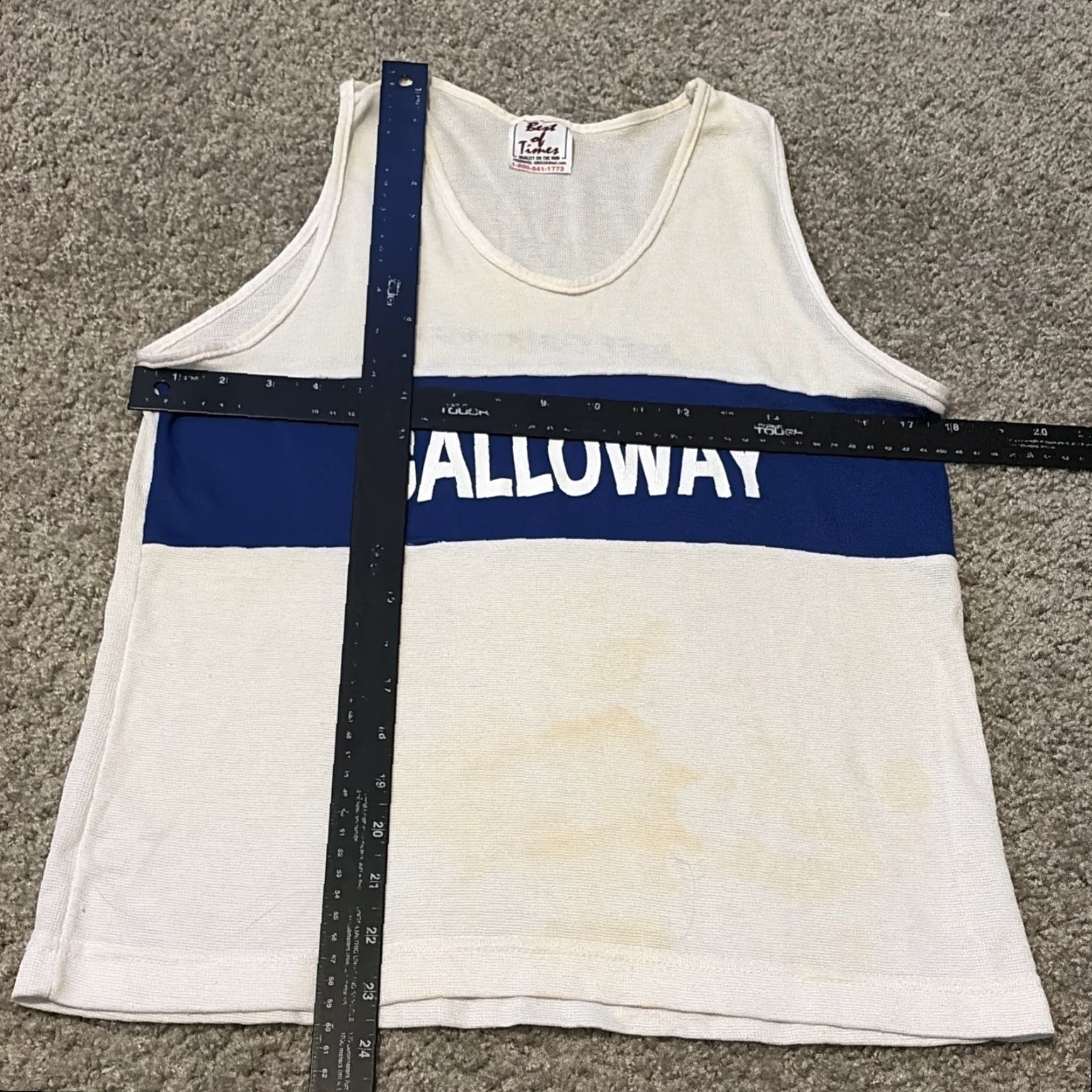 Vintage VINTAGE 80s Runner Jersey Marathon Race “Galloway” White Tank Top Women’s Medium Size M / US 6-8 / IT 42-44 - 6 Thumbnail