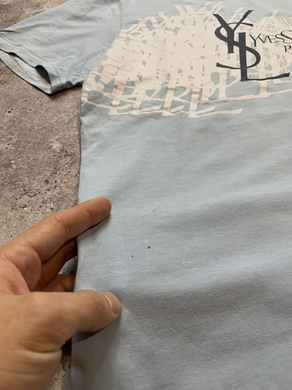 Vintage × Yves Saint Laurent Vintage Yves Saint Laurent Big Logo monogram tee Size US XL / EU 56 / 4 - 5 Thumbnail