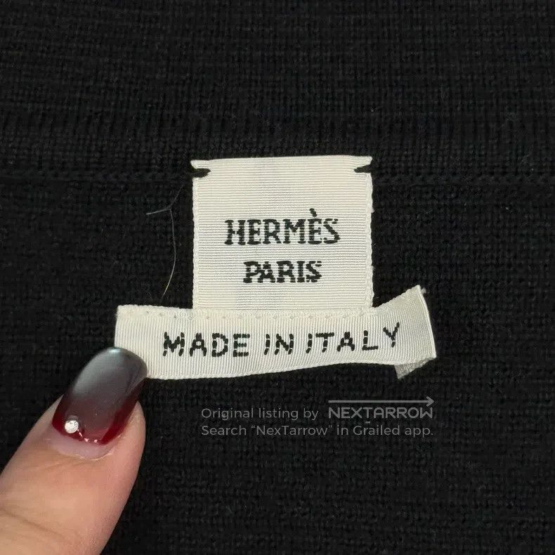 Hermes Hermes Black and white mulberry silk cashmere blend design Size XXS / US 00 / IT 34 - 5 Thumbnail