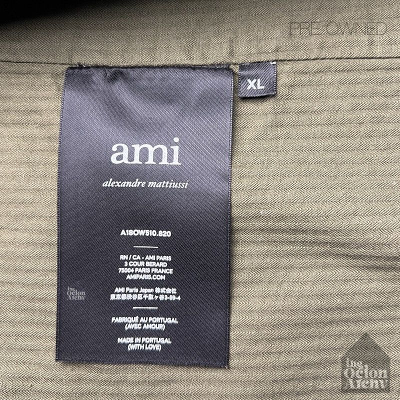 AMI Ami Alexandre Mattiussi Military Field Jacket 'Khaki' Size US XL / EU 56 / 4 - 6 Thumbnail