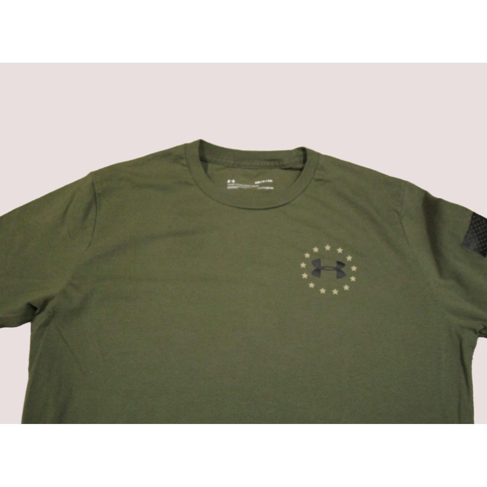 Under Armour Under Armour Shirt Men Small Green HeatGear Short Sleeve Tee USA Flag Patriotic Size US S / EU 44-46 / 1 - 1 Thumbnail