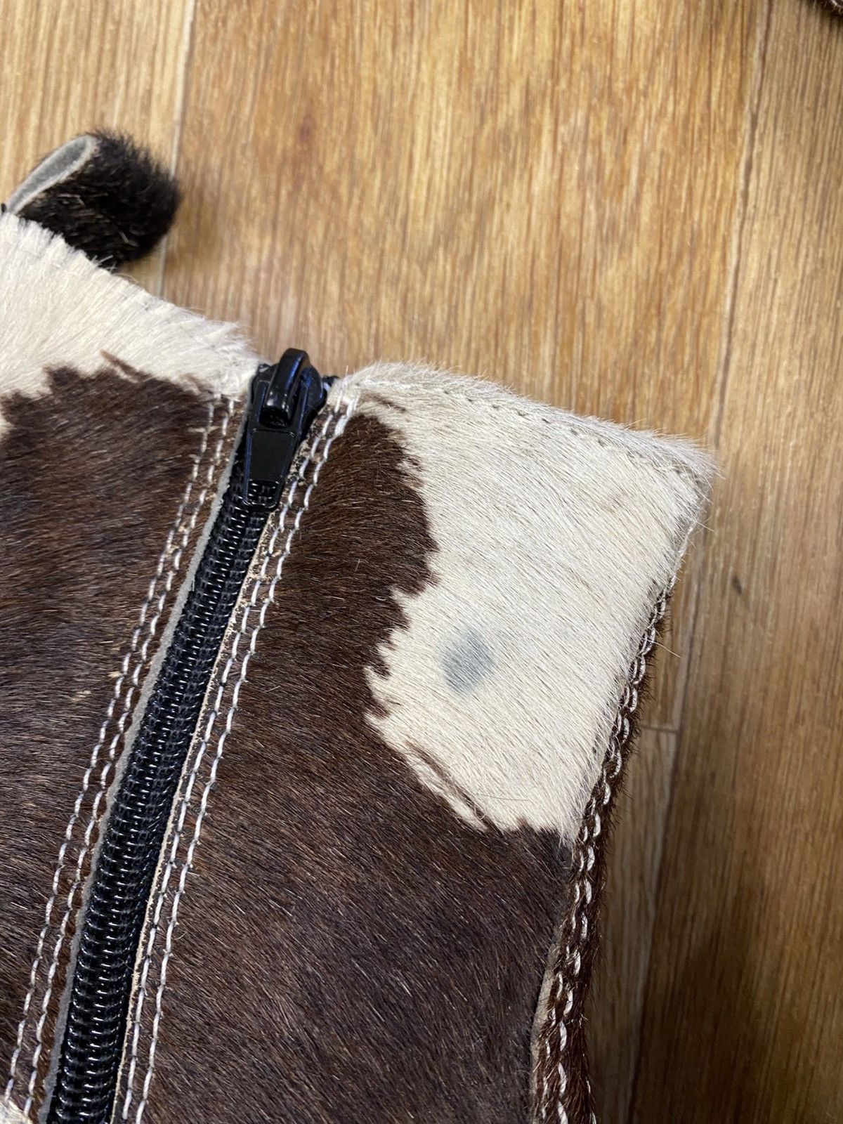 Designer × Vintage Ammann Sarnac Animal Print Cowhide Fur Ankle Rubber Boots Size US 9 / IT 39 - 7 Thumbnail