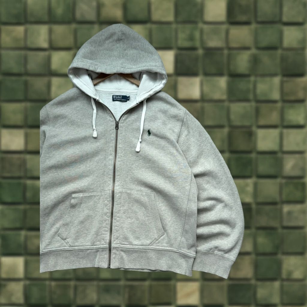 Polo Ralph Lauren VINTAGE Polo Ralph Lauren Hoodie Mens XL Gray Zip 90s City Classic Hip Hop Retro Sports Streetwear Logo Size US XL / EU 56 / 4 - 1 Thumbnail