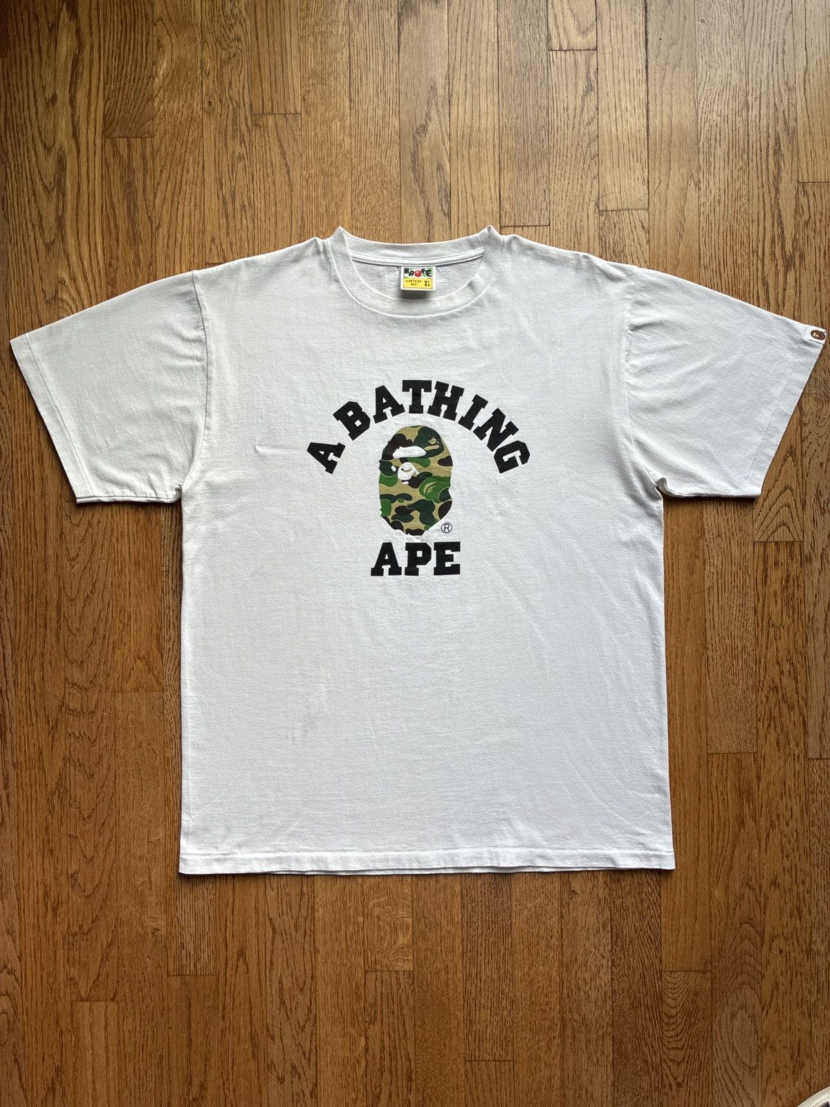 Bape Bape ABC Camo College Tee White Sz XL Rare Size US XL / EU 56 / 4 - 1 Thumbnail