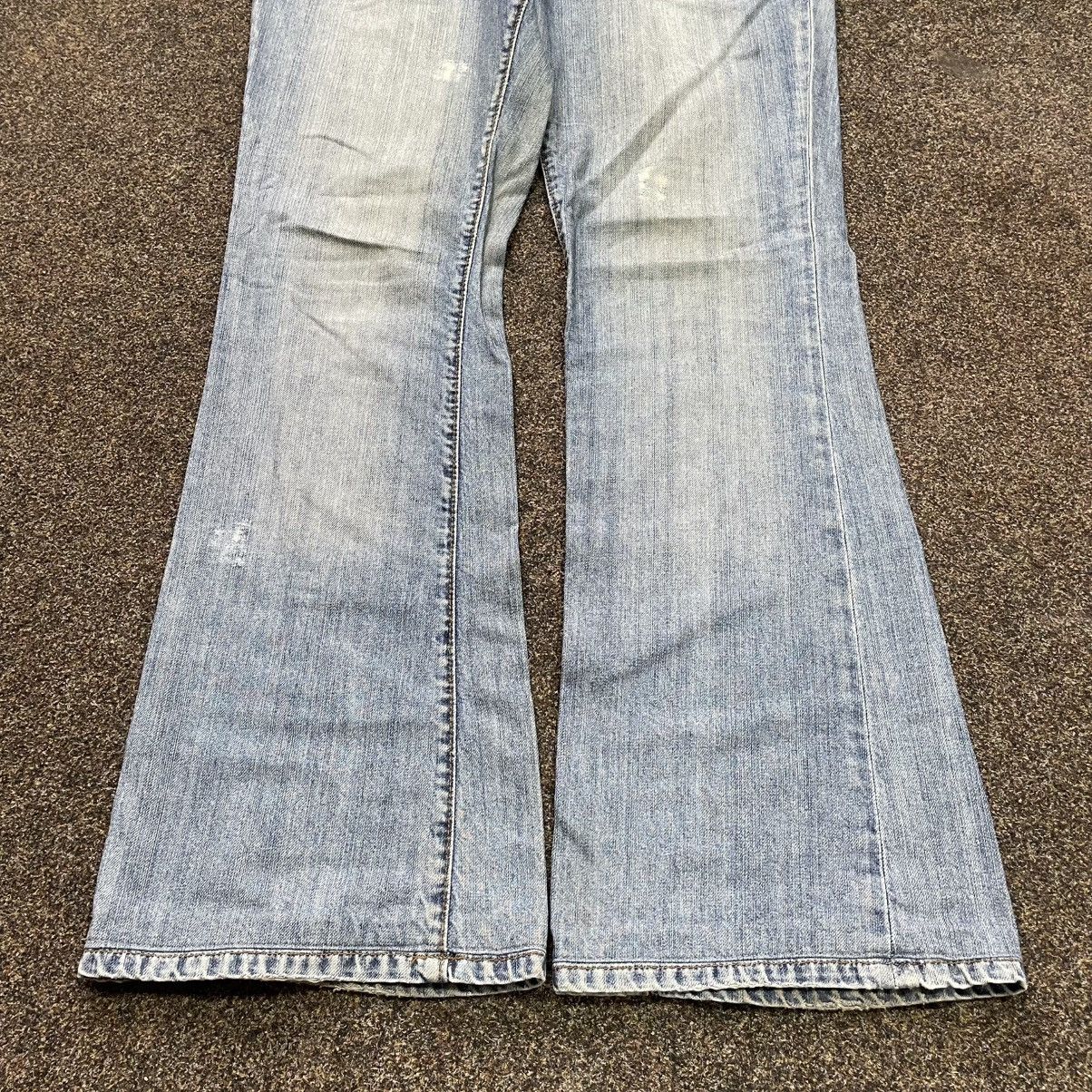 Vintage Vintage Y2K Light Wash Baggy Bootcut Jeans Thrashed Skate Size 32" / US 10 / IT 46 - 5 Thumbnail