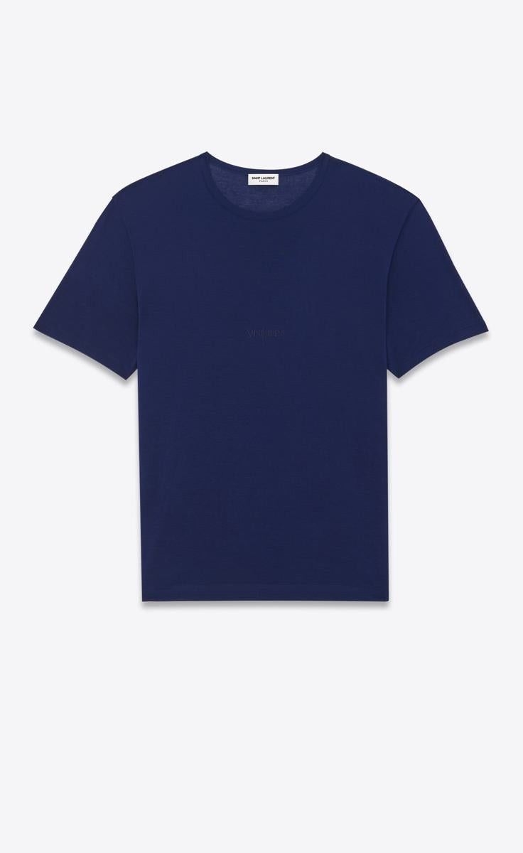 Saint Laurent Paris o1s1wg110625 749102 T-Shirt in Blue Size US XXL / EU 58 / 5 - 1 Thumbnail