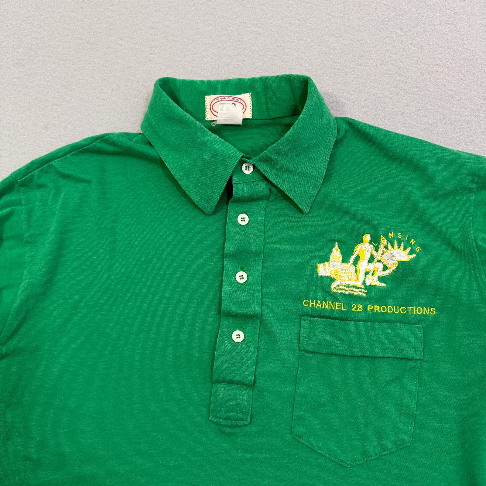 Vintage Vintage Lansing Channel 28 Productions Polo Shirt Medium Size US M / EU 48-50 / 2 - 2 Thumbnail