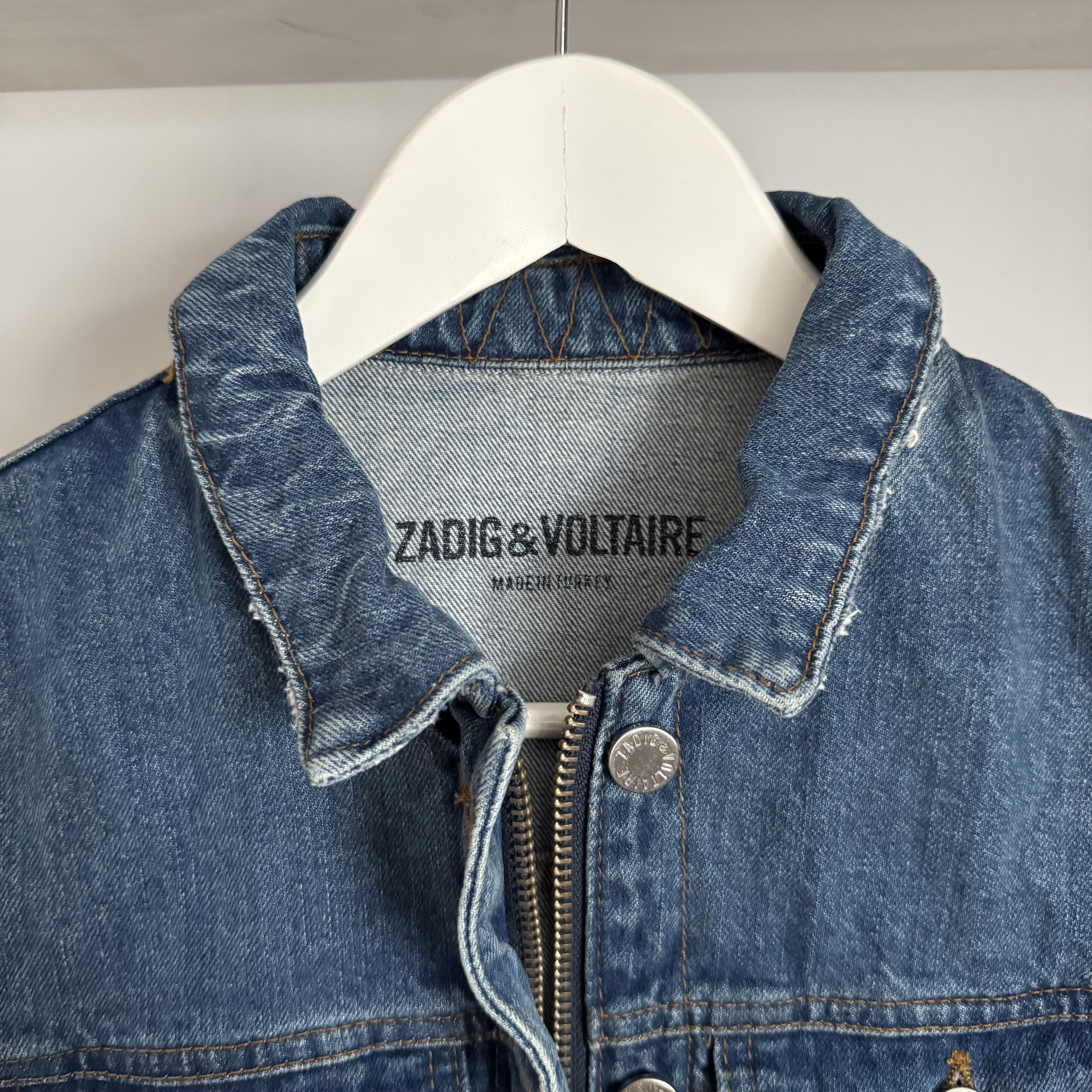 Zadig & Voltaire Women's ZADIG & VOLTAIRE KIOKY Jeans Denim Distressed Jacket Size S / US 4 / IT 40 - 9 Thumbnail