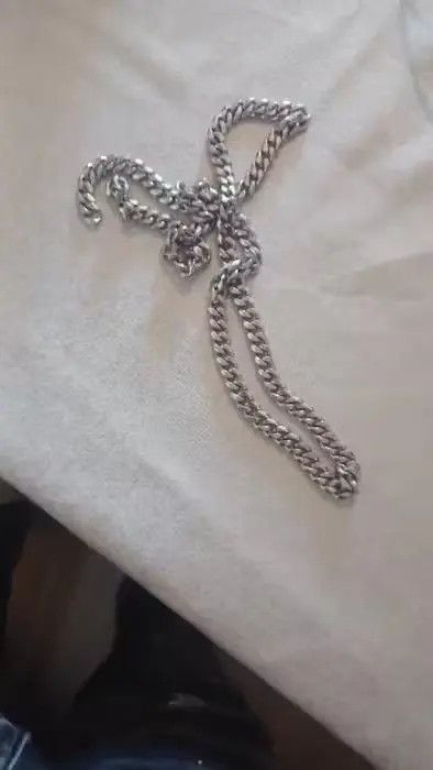 Other Silver Color 8MM Width + 50 cm Length Cuban Chain Necklace Size ONE SIZE - 2 Thumbnail