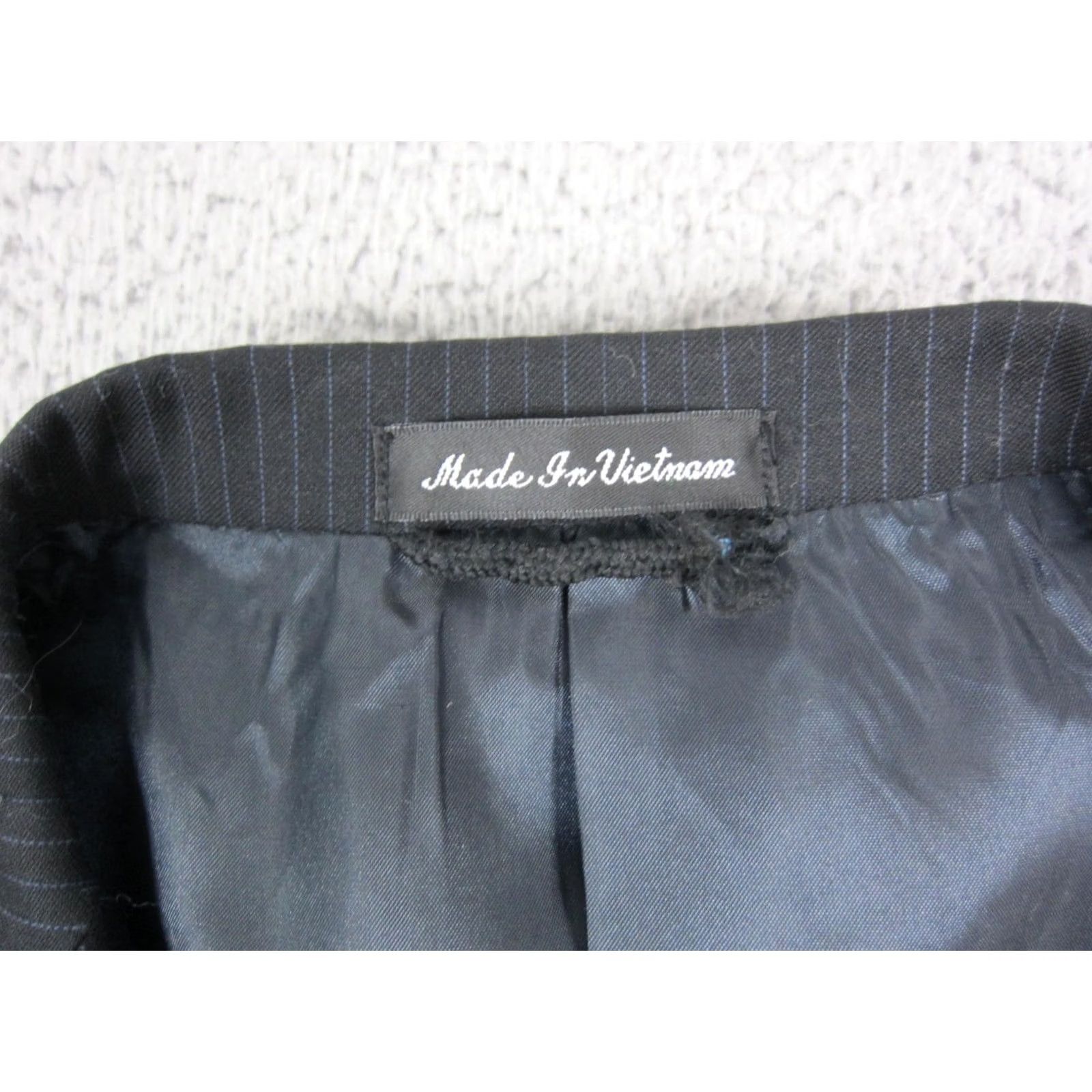 Pierre Cardin Pierre Cardin Blazer Jacket Mens 42S Black Striped Wool Regular Jacket Coat Men Black Striped Wool Blazer 90s Mens Size 42R - 6 Thumbnail