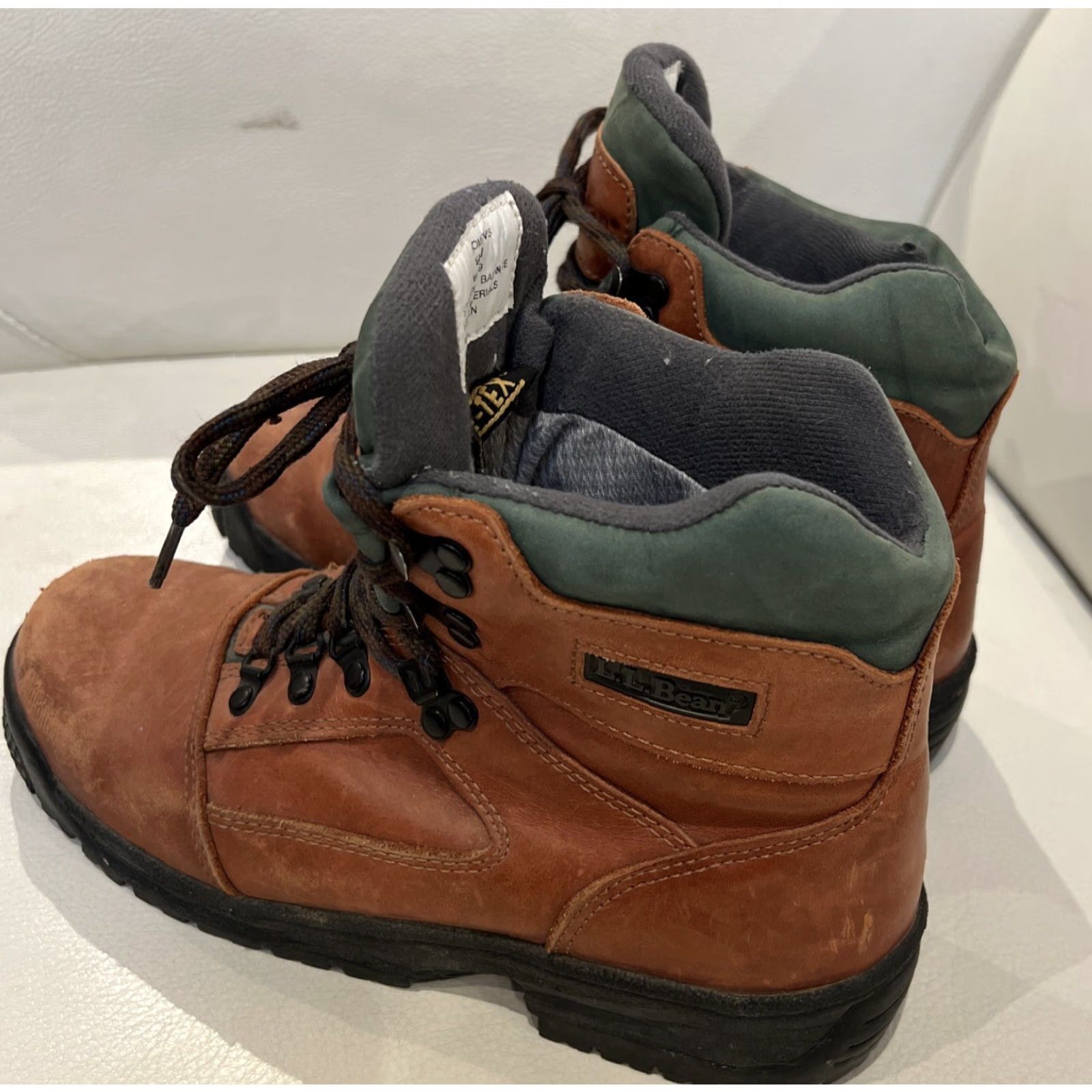 Vintage VINTAGE L.L. Bean Knife Edge Leather Gore-Tex Boots Women 9M Brown Hiking Size US 9 / IT 39 - 4 Thumbnail