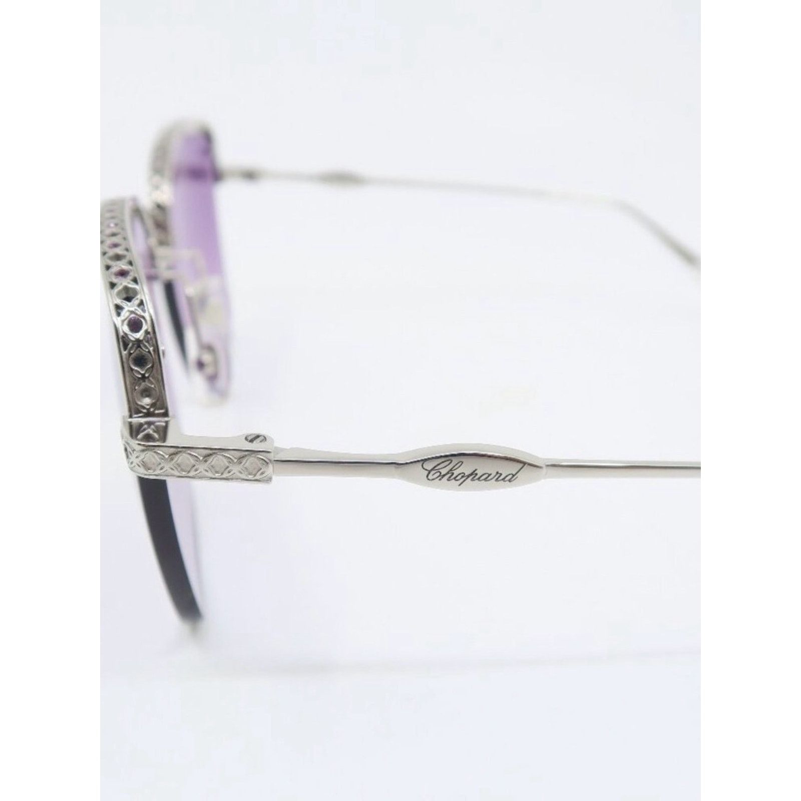 Chopard New Chopard SCHD45S 0579 Silver Frame Sunglasses Size ONE SIZE - 5 Thumbnail