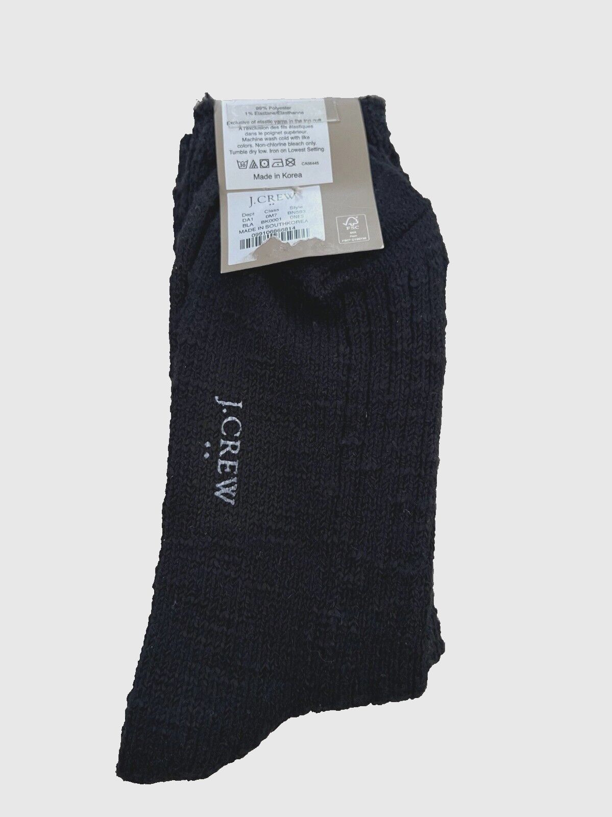 J.Crew J. Crew BN593 Trouser Rib Socks Black ( O/S ) Size ONE SIZE - 3 Thumbnail