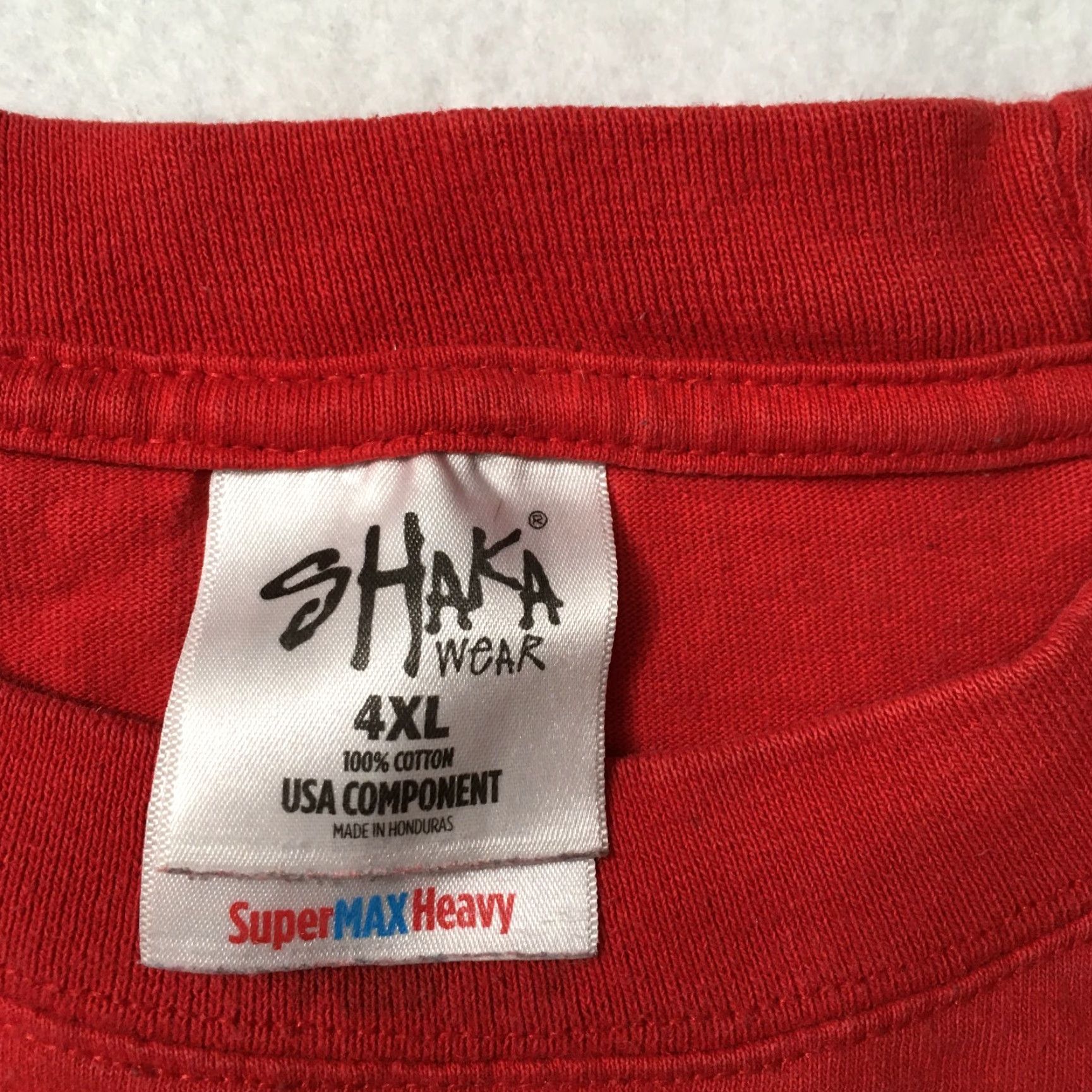 Vintage Shaka Wear Cookies Shirt Mens Red Graphic Logo Streetwear Tee T-Shirt 4XL Size US XXL / EU 58 / 5 - 4 Thumbnail