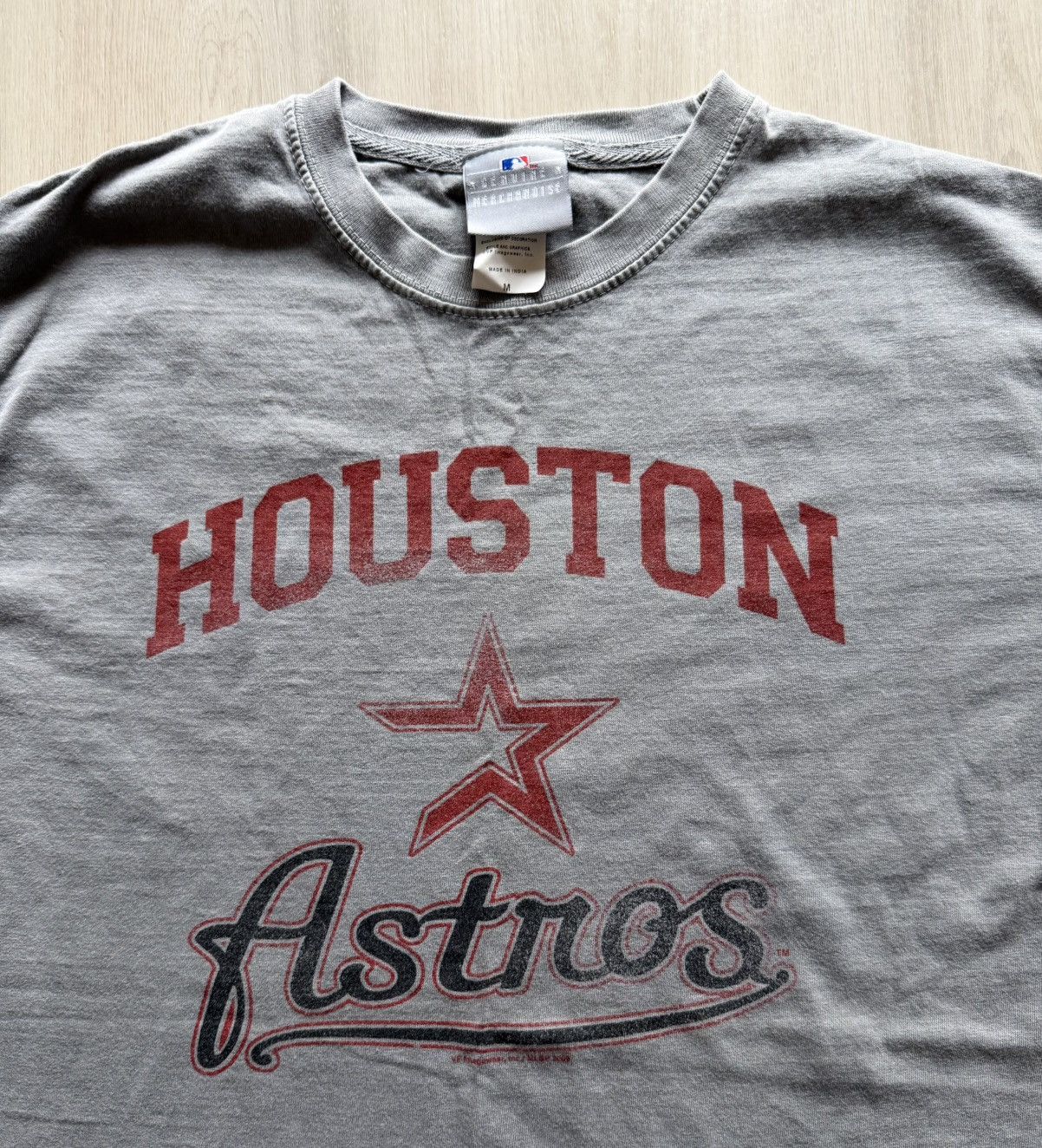 Vintage Vintage Houston Astros Logo Tee Sz M Gray Size US M / EU 48-50 / 2 - 1 Thumbnail