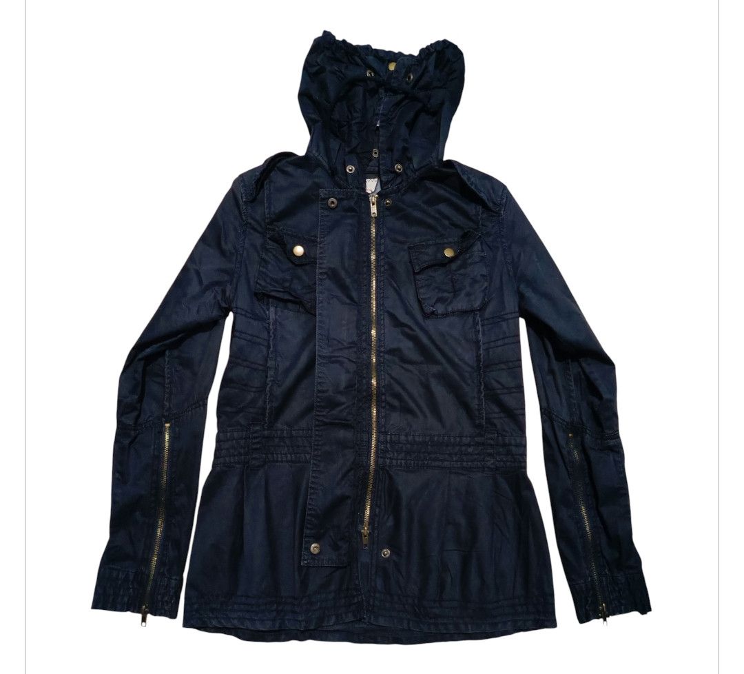 Le Grande Bleu (L.G.B.) 2000s ANNA KERRY- Cyber Bono Double Zip Jacket Size 4XL / US 24-26 - 3 Thumbnail