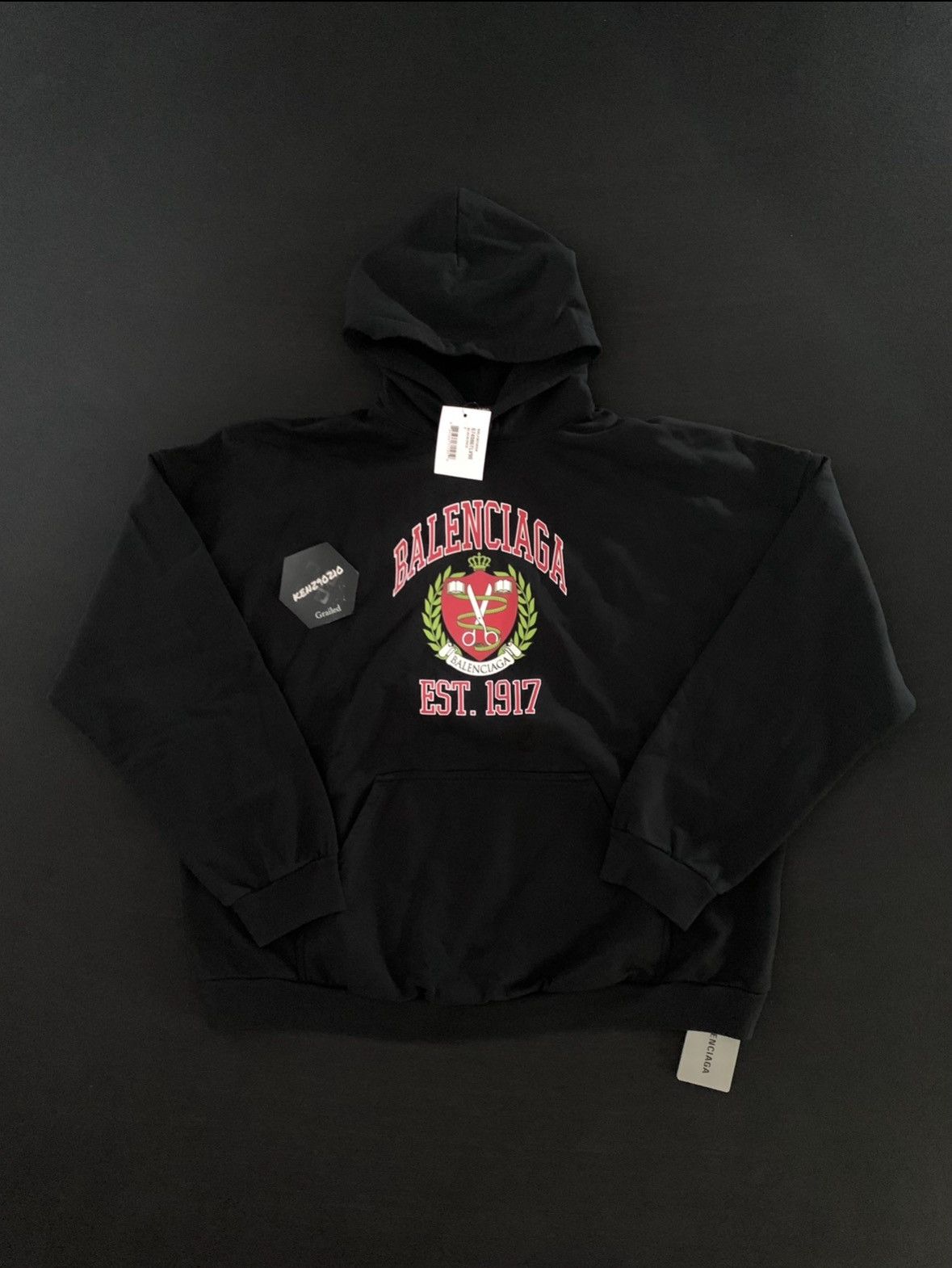 Balenciaga Balenciaga Wide-Fit College Logo Hoodie Size US L / EU 52-54 / 3 - 1 Thumbnail