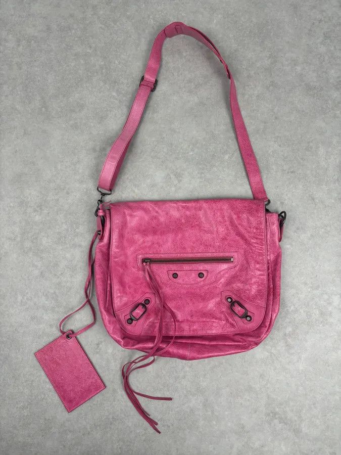 Balenciaga Balenciaga Moto City Messenger Studded Pink Bag Size ONE SIZE - 2 Thumbnail