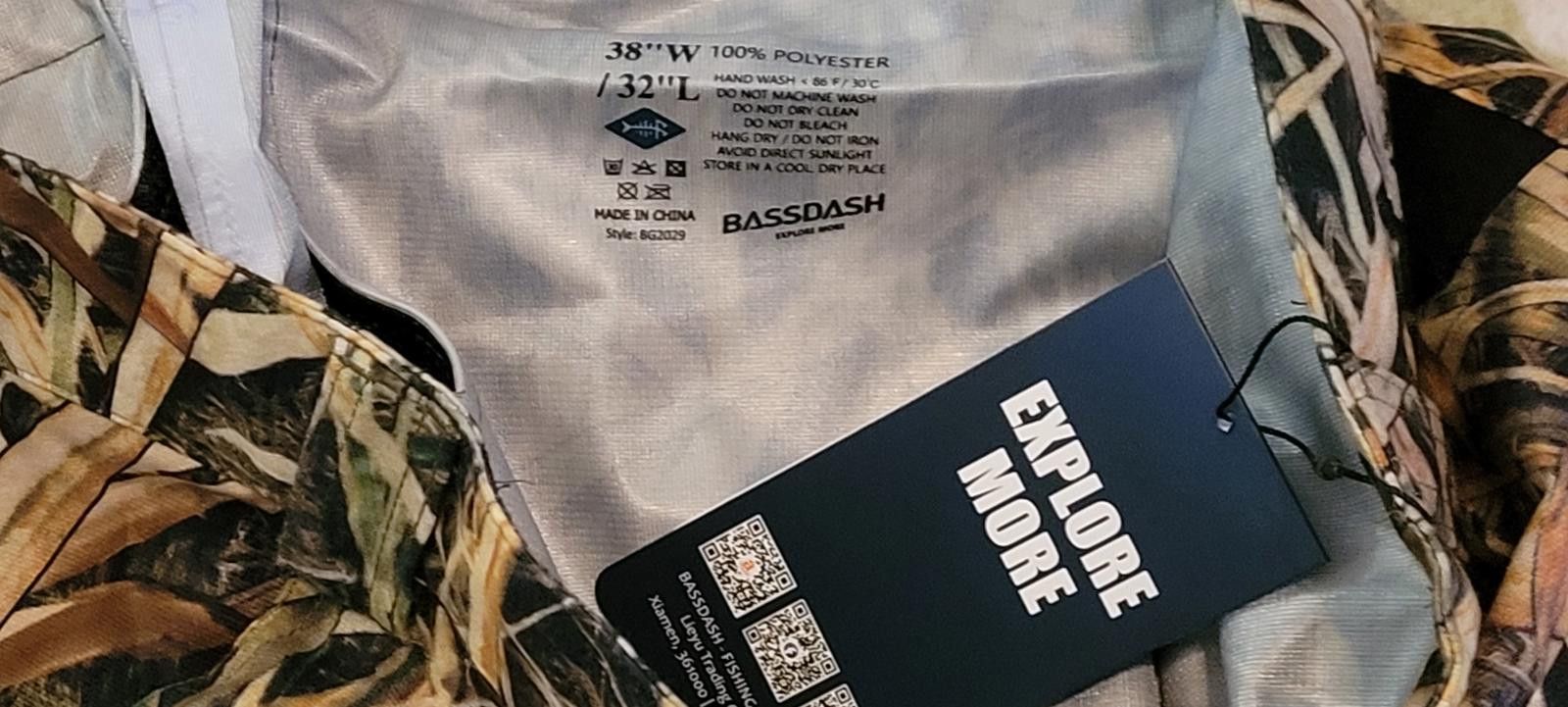 Other BASSDASH Men's Fishing & Hunting Walker Camo Pants 38 X 32" Size ONE SIZE - 8 Thumbnail