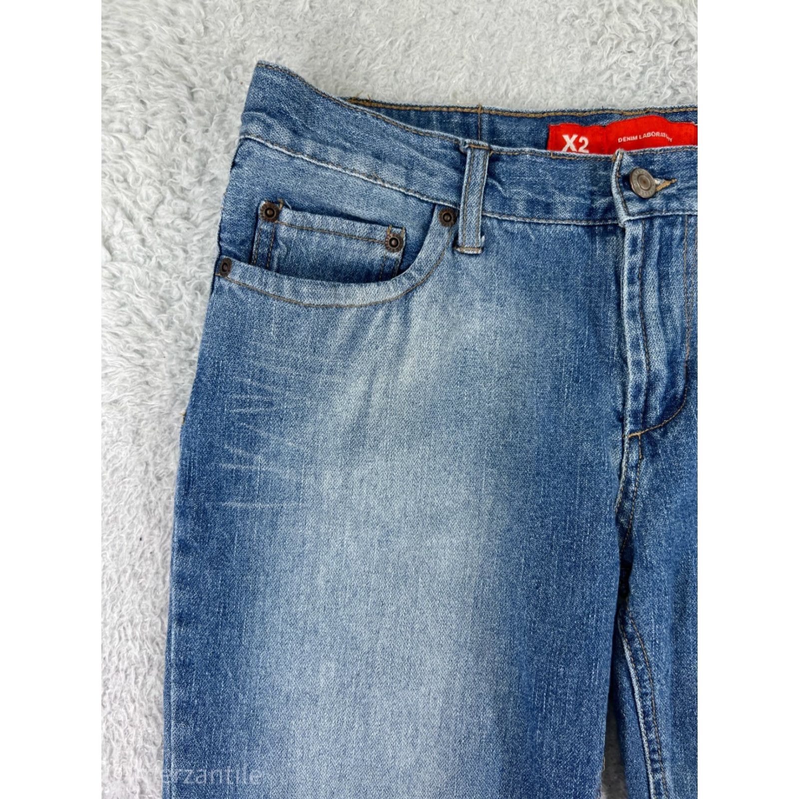 Express Express Jeans Womens 6 Blue Denim Flared Low Rise 5-Pocket Cotton Blend Stretch Jeans Size 28" / US 6 / IT 42 - 5 Thumbnail
