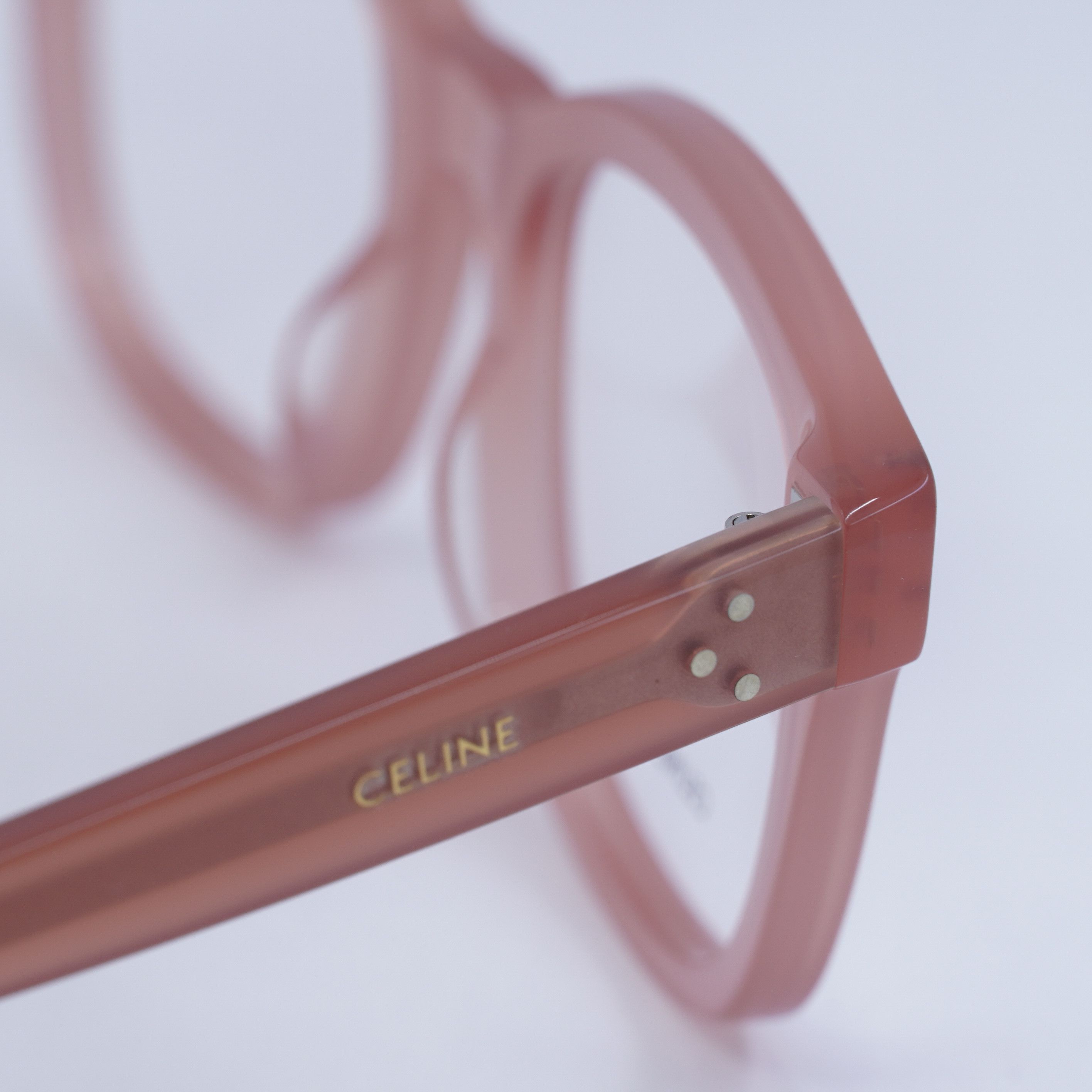 Celine Celine CL50098I 074 Eyeglasses Shiny Pink 50mm Square Frame Size ONE SIZE - 5 Thumbnail