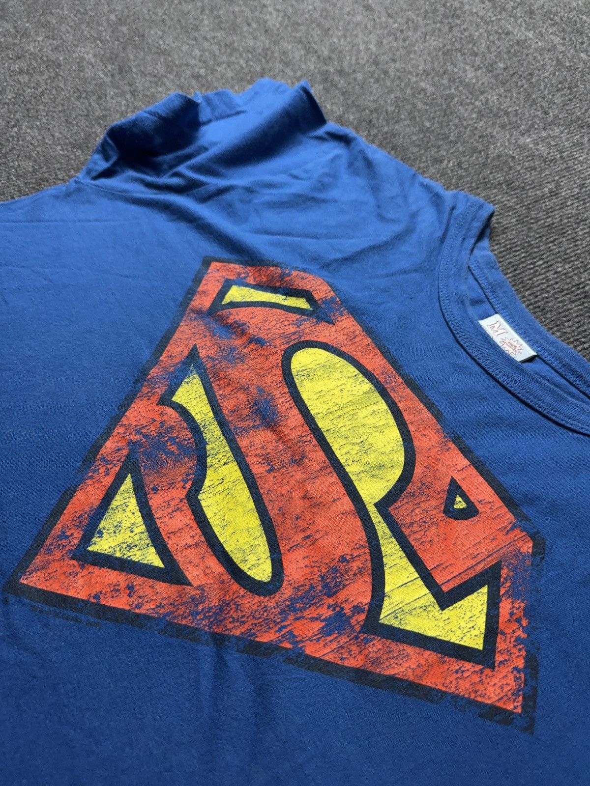 DC Comics Vintage 2009 DC Superman Distressed Graphic T-Shirt Blue Size US M / EU 48-50 / 2 - 6 Thumbnail