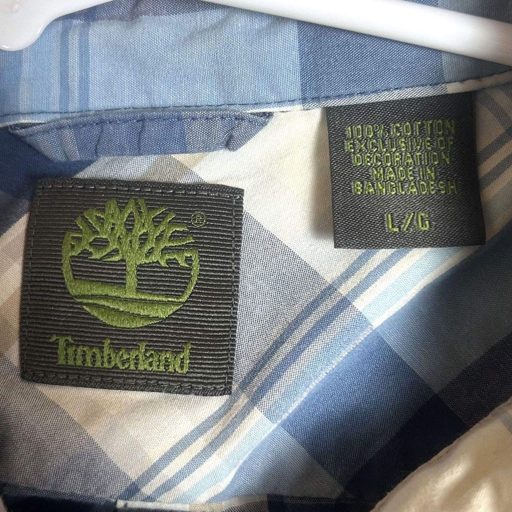 Timberland Timberland Shirt Plaid Button-Up Long Sleeve XL Blue Cotton Men Button-Down Size US XL / EU 56 / 4 - 2 Thumbnail