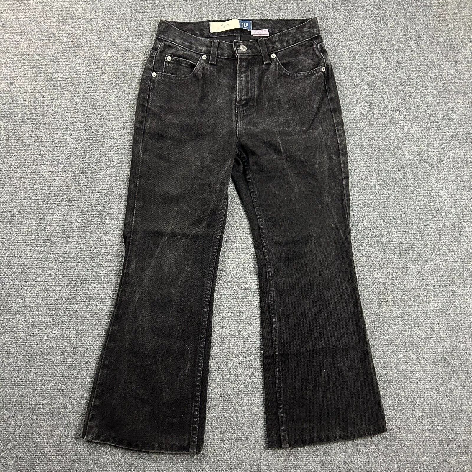 Gap × Vintage Gap Jeans Women 1 X-Short Flare Denim Charcoal Wash Y2K Size 26" / US 2 / IT 38 - 1 Thumbnail