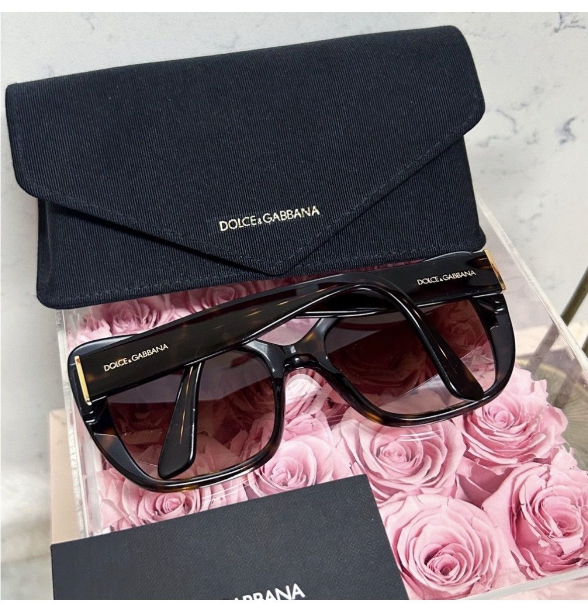 Dolce & Gabbana Authentic Dolce & Gabbana Havana DG4348 Butterfly Sunglasses Size ONE SIZE - 3 Thumbnail