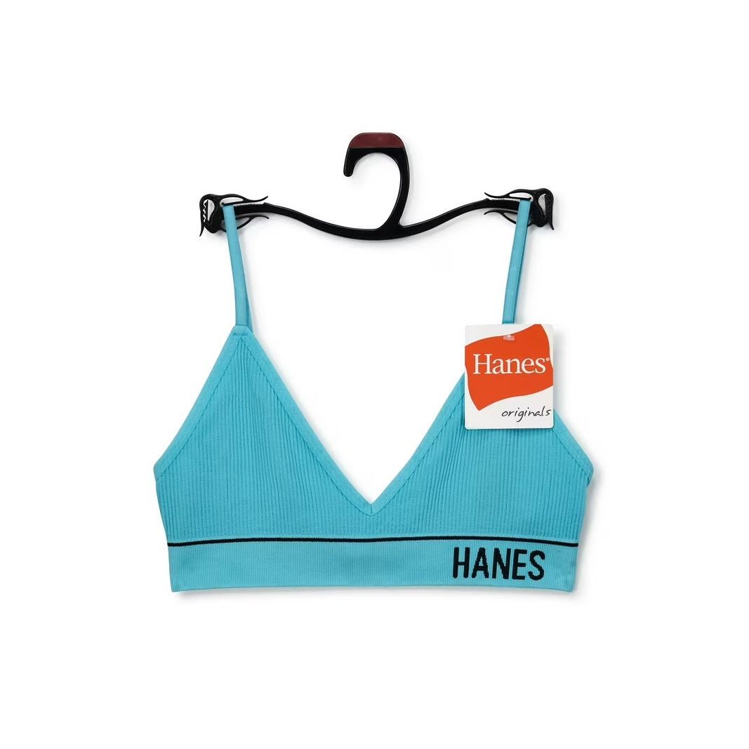 Hanes Hanes Originals Women's Rib Triangle Bra Size Large Size ONE SIZE - 2 Thumbnail