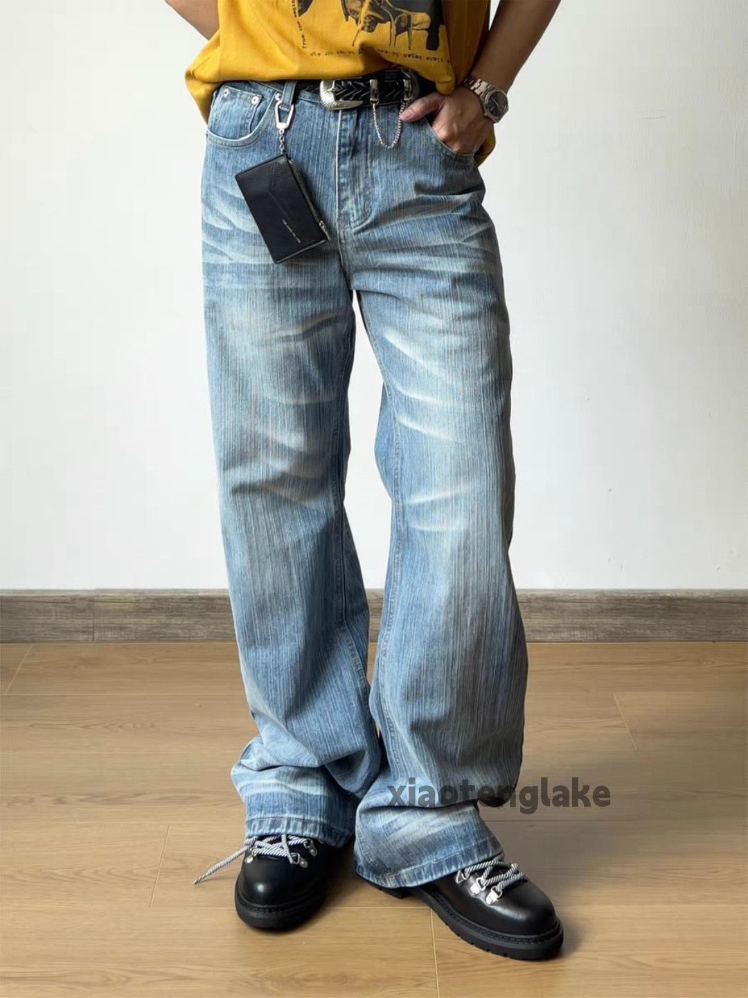 Jean xtl washed faded cleanfit yuppie y2k hiphop jeans Size 28" / US 6 / IT 42 - 1 Thumbnail