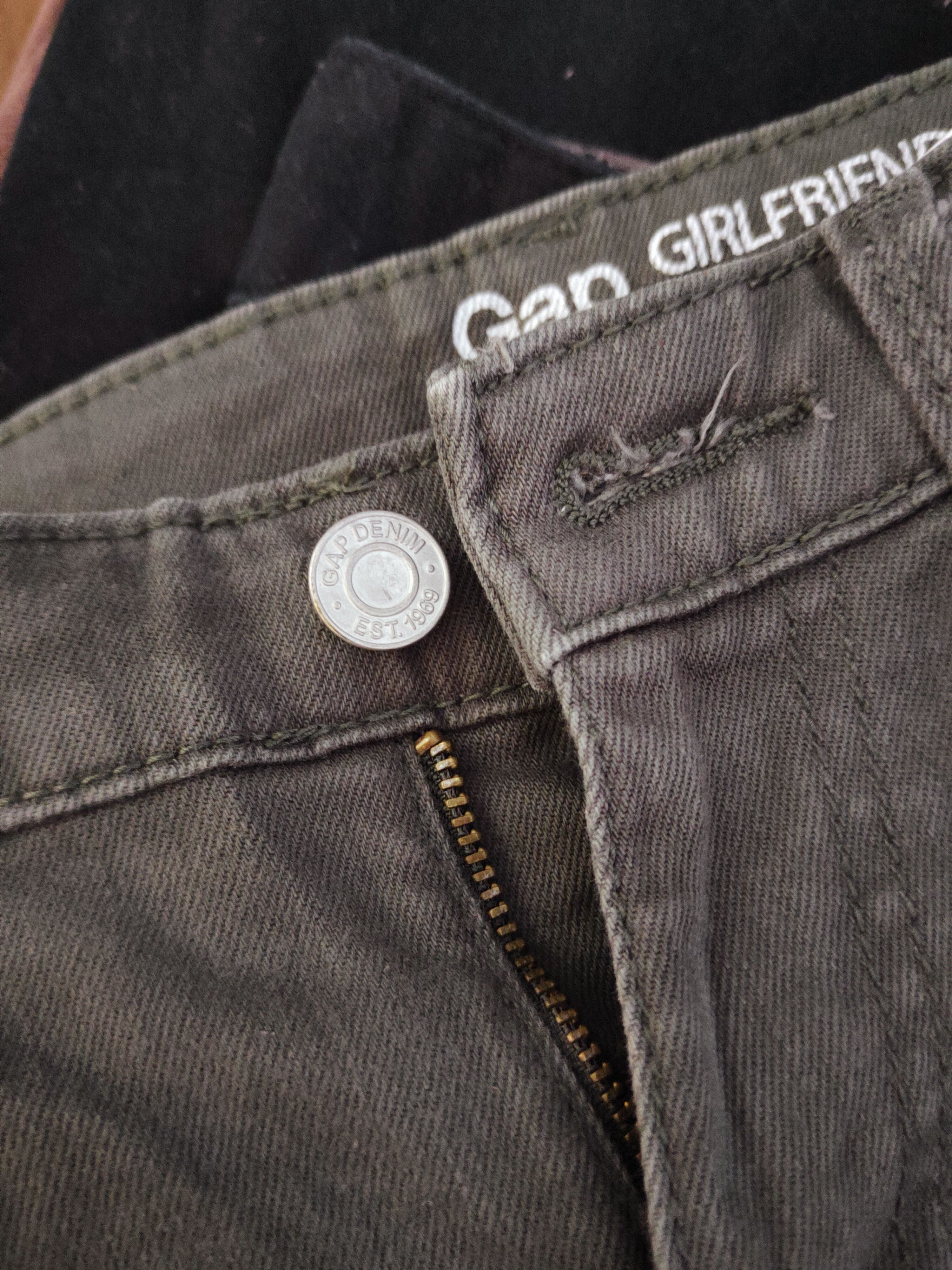 Gap × Vintage Vintage 💥 Gap Green Distressed Ripped Jeans Size 29" - 13 Thumbnail