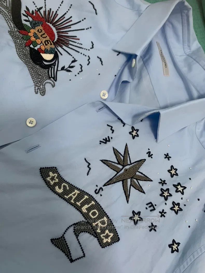 Valentino Valentino Stitched beaded shirt Size US M / EU 48-50 / 2 - 2 Thumbnail