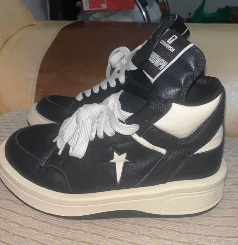Rick Owens Converse TURBOWPN Mid x Rick Owens Drkshdw Black Size US 10 / EU 43 - 1 Thumbnail