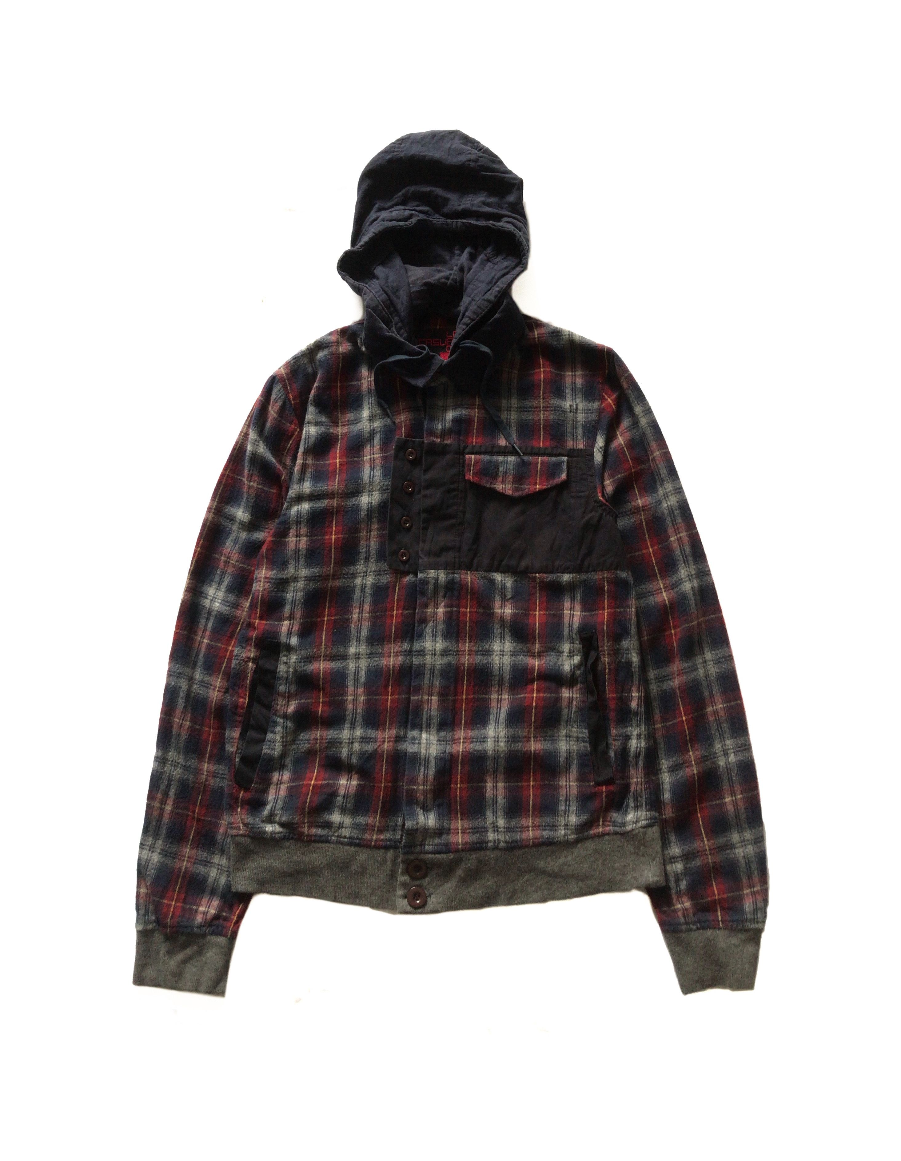 Marithe + Francois Girbaud MARITHE FRANCOIS GIRBAUD FLANNEL HOODIE CHECKERED BUTTON UP Size US S / EU 44-46 / 1 - 3 Thumbnail