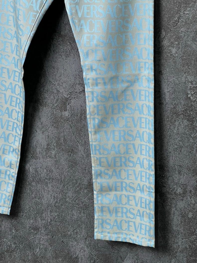 Versace Versace Blue full print jeans Size US 31 - 4 Thumbnail