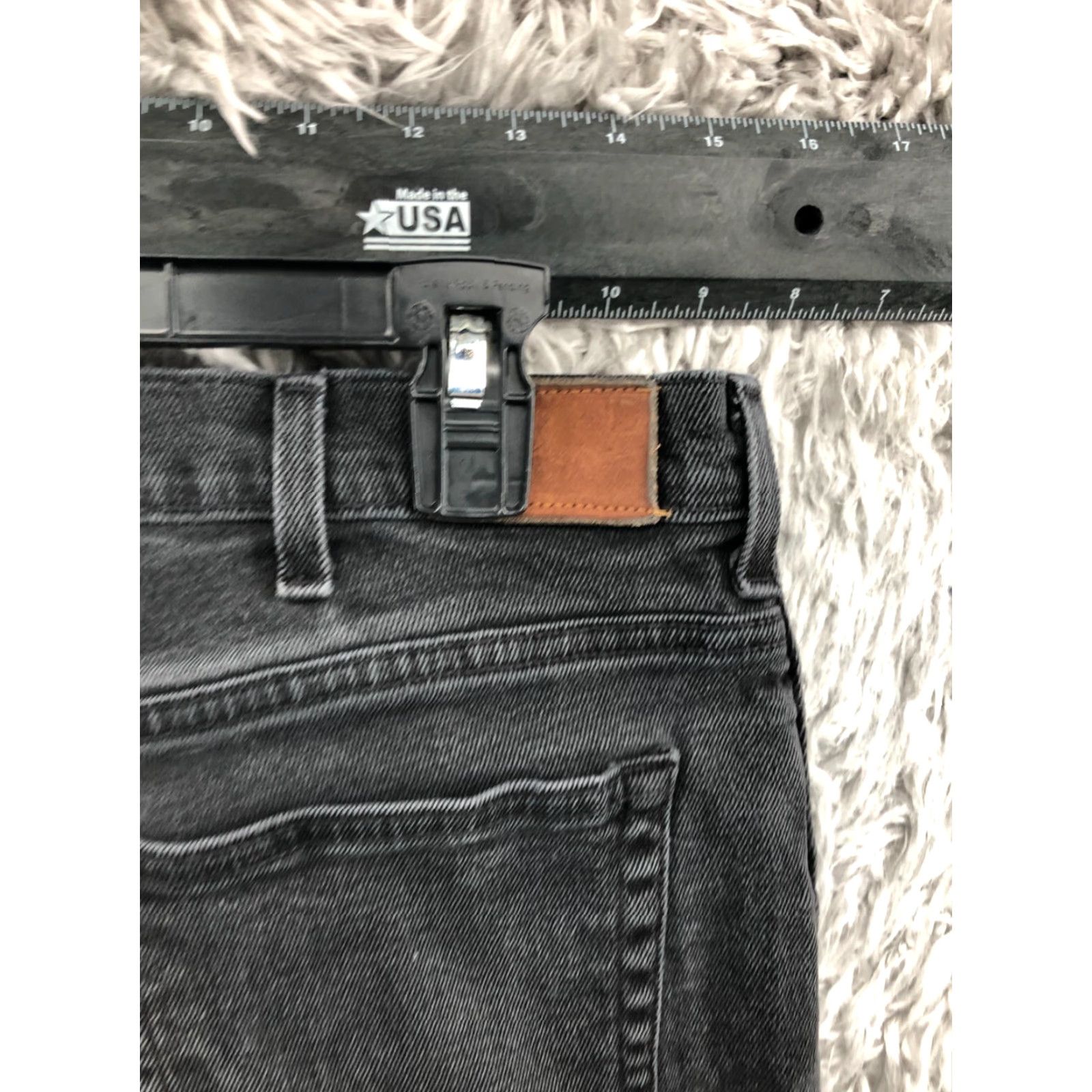 Lands' End Lands' End Jeans 38 Mens Straight 5-Pocket Denim Dark Wash Black Mid Rise Regular Fit Size US 38 / EU 54 - 7 Thumbnail
