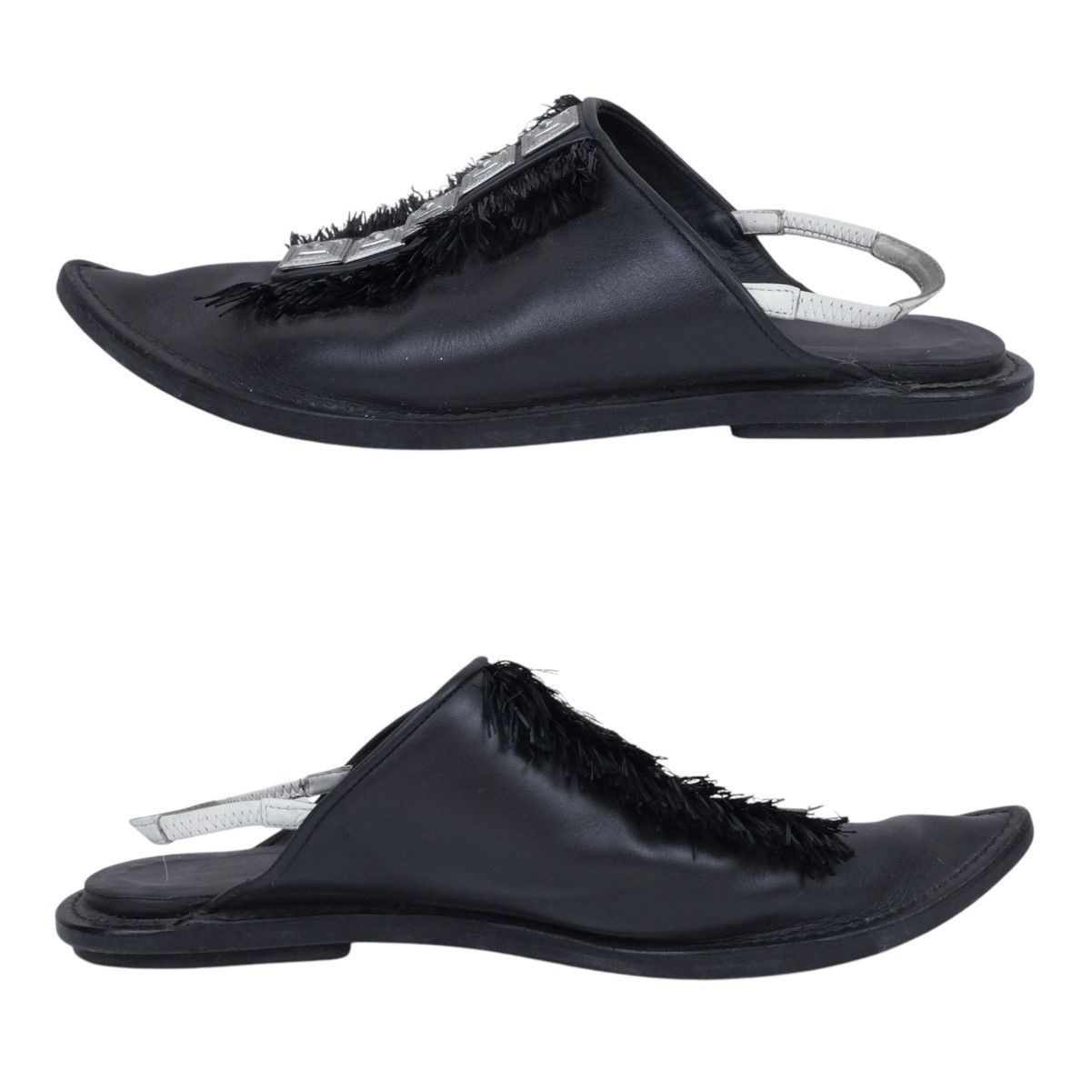 TOGA VIRILIS × Toga × Toga Pulla Toga Pulla Fringe Mules Size US 8 / IT 38 - 6 Thumbnail