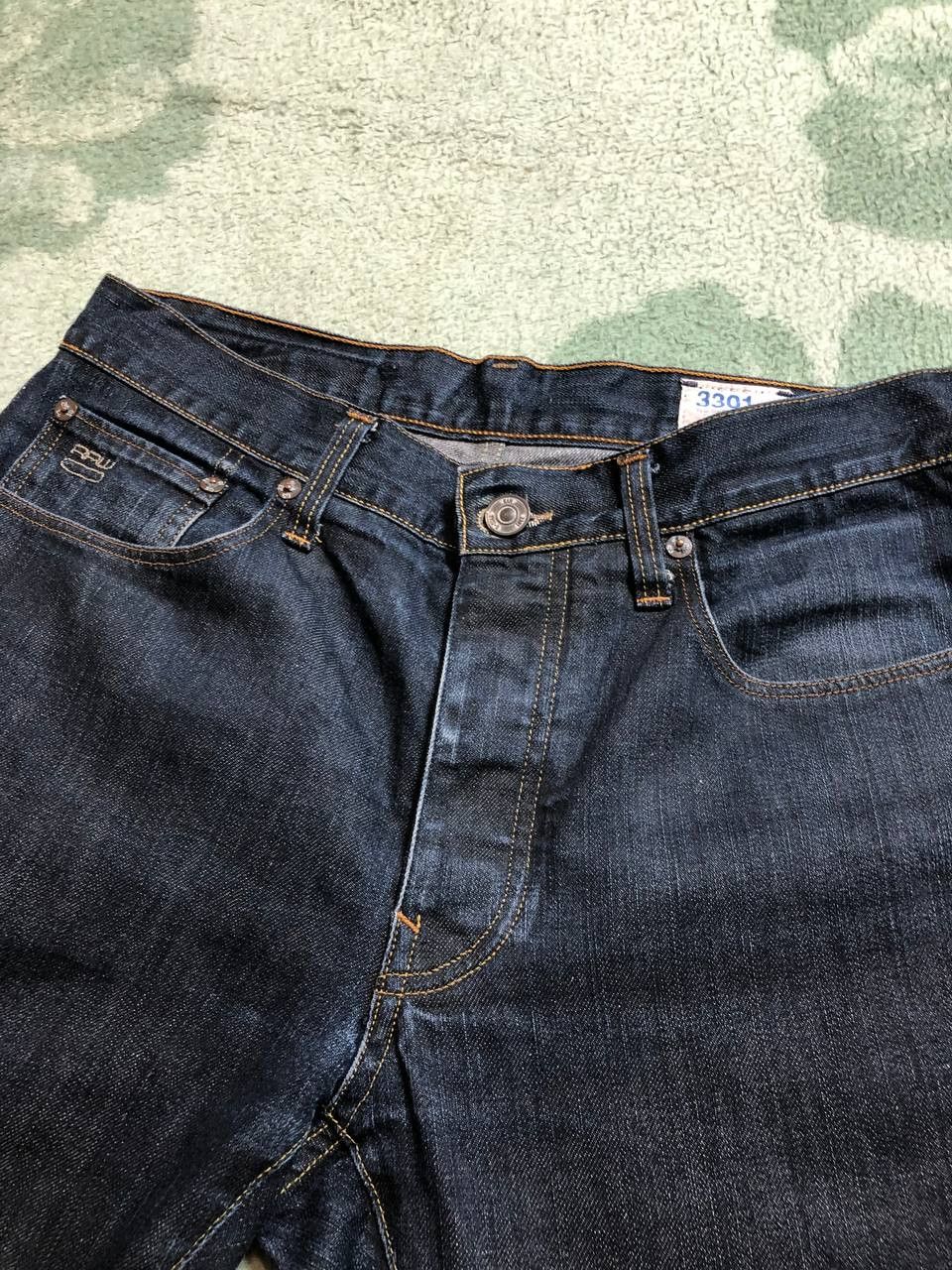 G-Star Vintage G-Star Raw 3301 skinny jeans Y2K logo streetwear Size US 33 - 16 Thumbnail