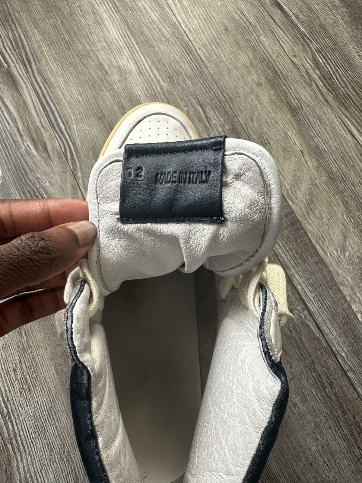 Rhude Rhude Rhecess Hi White/Navy Blue Size US 12 / EU 45 - 9 Thumbnail