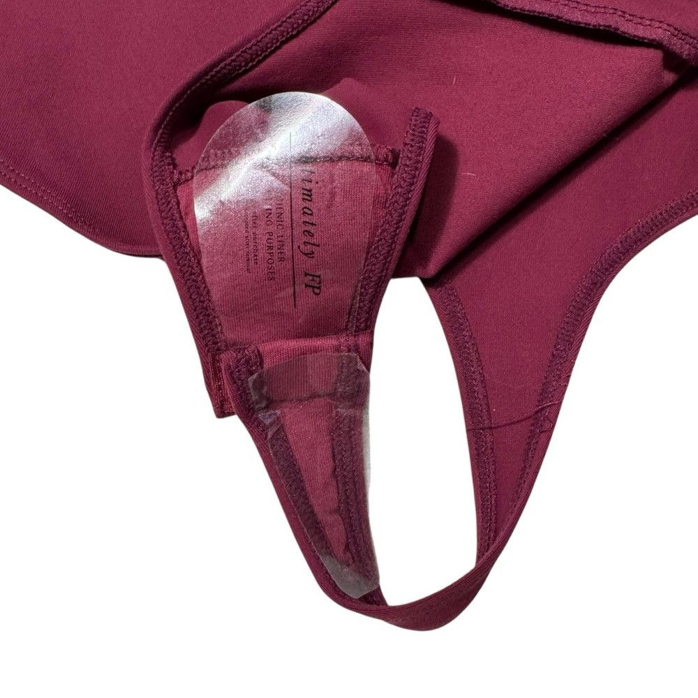 Free People NWT New $78 Free People Now Or Never Red Plum Bodysuit Size Size S / US 4 / IT 40 - 6 Thumbnail