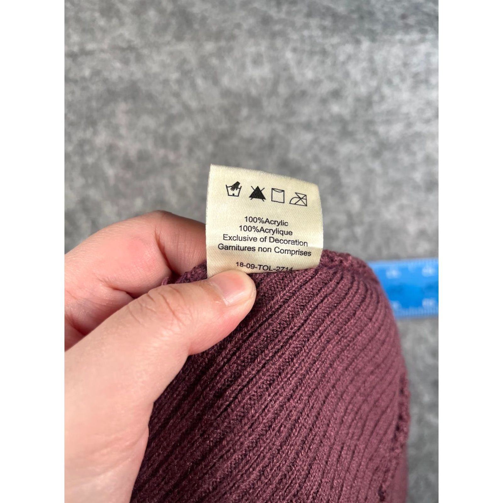 Vintage Spencer's Gift Beanie Women One Size Purple 100% Acrylic Knit Ski Size ONE SIZE - 8 Thumbnail