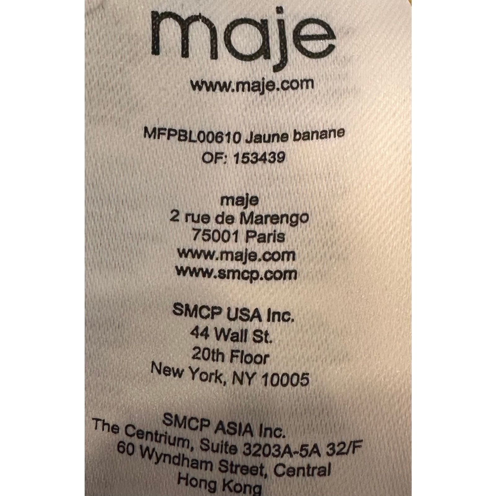 Maje Maje Crochet-Panel Cotton Jacket Belt Yellow size 40 (L) Size L / US 10 / IT 46 - 22 Thumbnail
