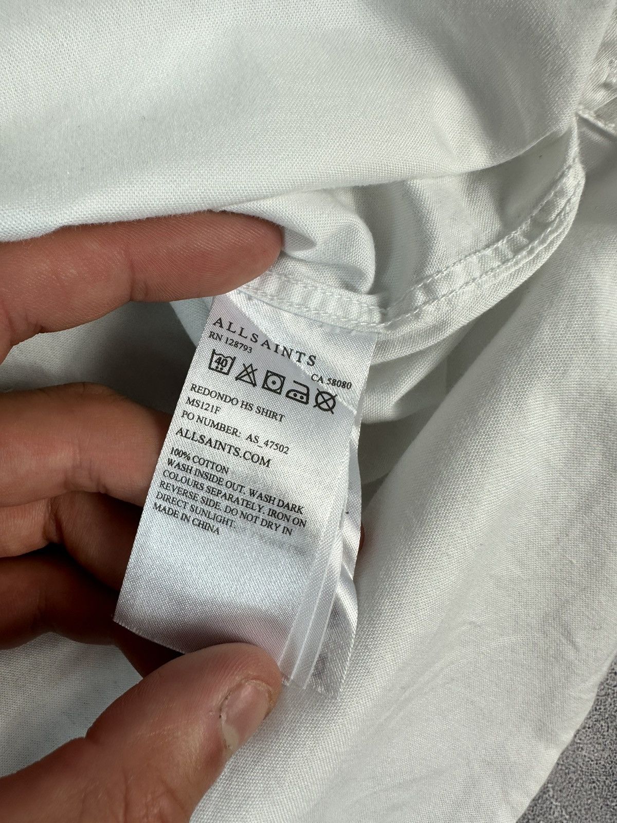 Allsaints Allsaints white mens shirt Size L Size US L / EU 52-54 / 3 - 6 Thumbnail