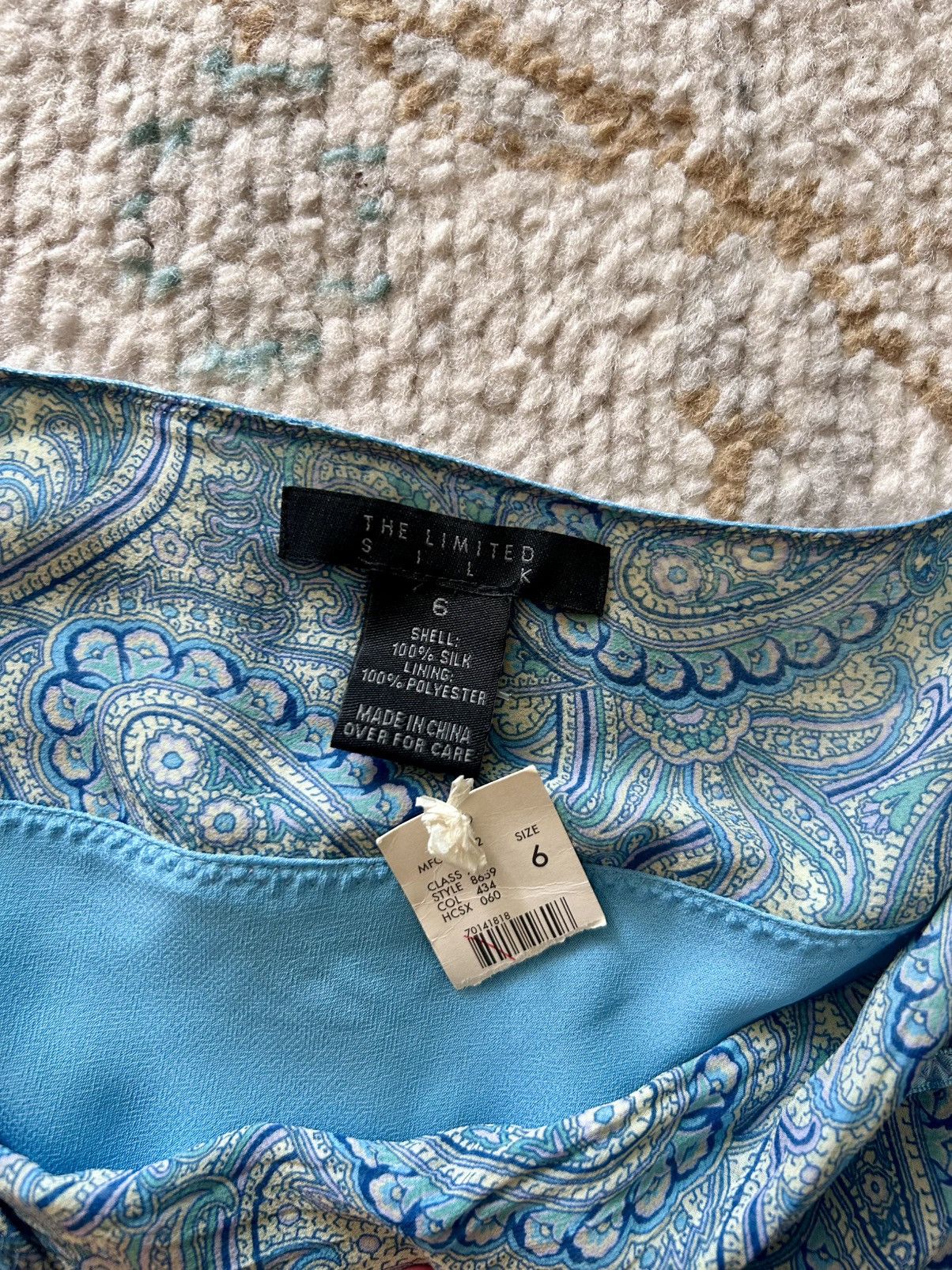 Other The Limited 100% Silk Paisley Skirt Size 28" / US 6 / IT 42 - 4 Thumbnail
